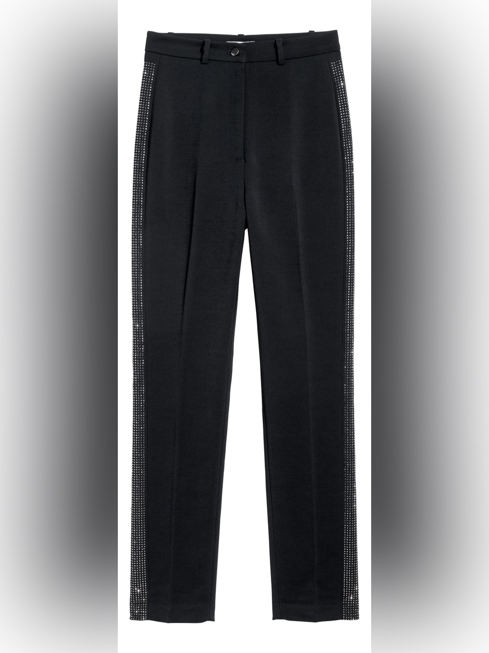 NWT H&M Black Women’s Dress Pants with Side Rhinestone Trim - Size 8